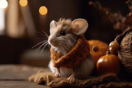 羊毛毛毡老鼠玩偶图片