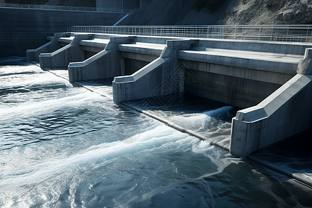 水力发电大坝背景图片