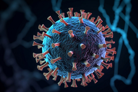 病毒3D抽象概念图图片