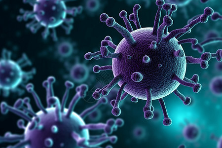 病毒细胞3D概念图图片