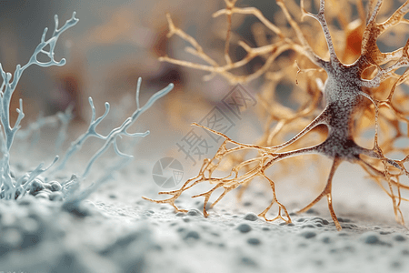 神经元结构的抽象概念图片