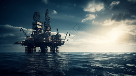 海上石油钻机平台概念图图片