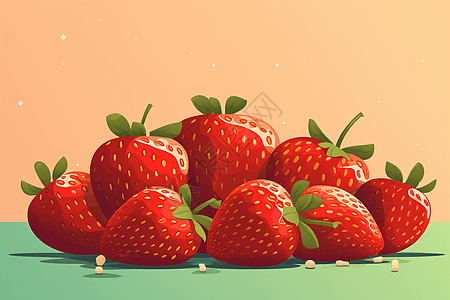 美味新鲜的草莓图片