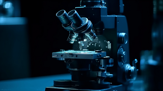 实验室环境中的光纤显微镜图片