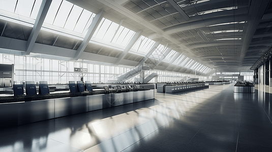 现代机场航站楼内部图片