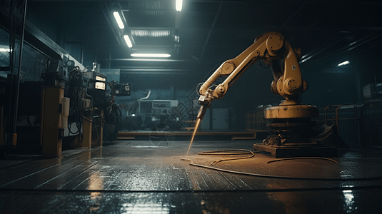 机器人清洗工业设备背景图片