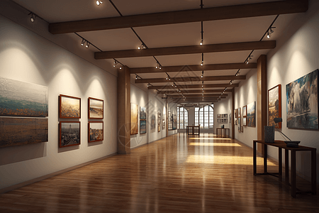 美术馆的走廊图片