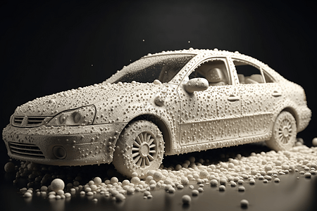 冰雹袭击汽车3D概念图图片