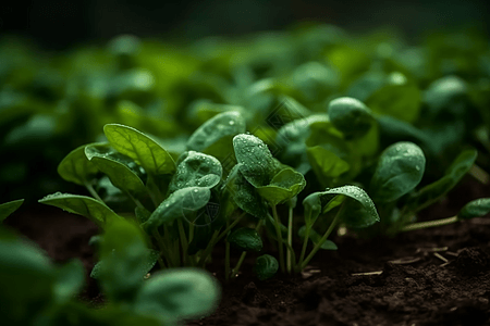 种植菠菜农场基地场景图片