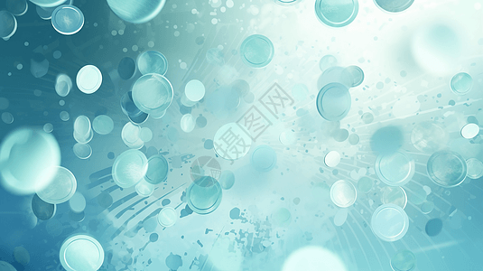 浅蓝色气泡创意抽象背景图片