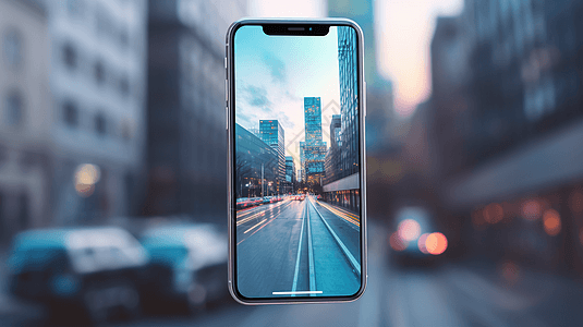 VR手机查看城市街景程序背景图片