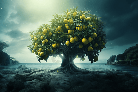 柠檬树3D概念图图片