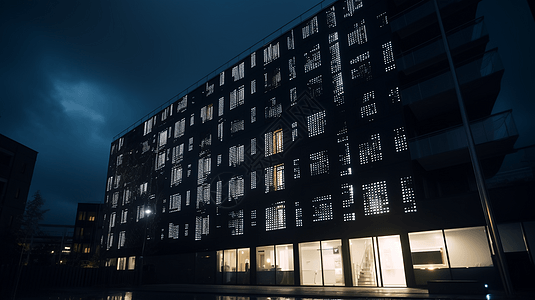 二进制代码现代公寓楼图片