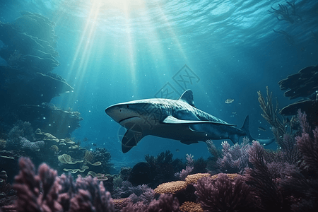 水下鲨鱼图片