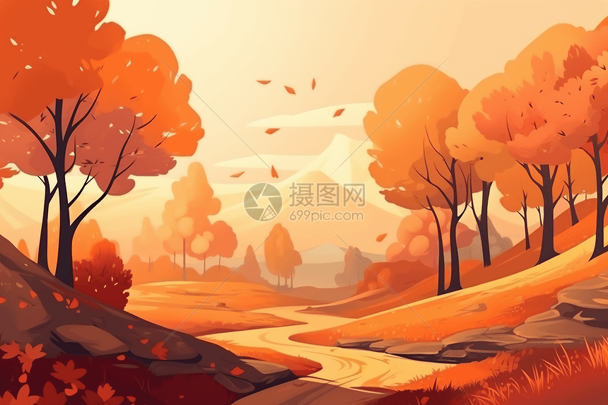 乡下的秋天美景图片