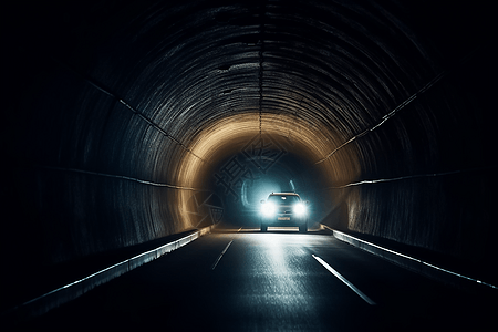 汽车驶过隧道图片