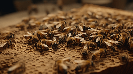 蜂蜜红糖繁忙的蜂蜜特写图背景