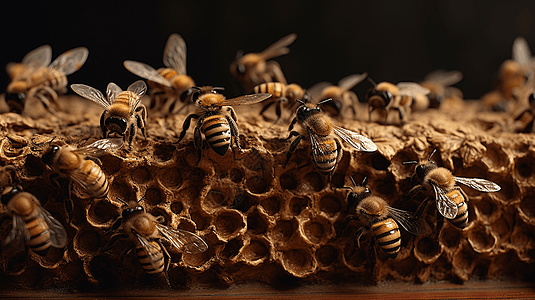 蜂蜜红糖繁忙的蜂蜜背景