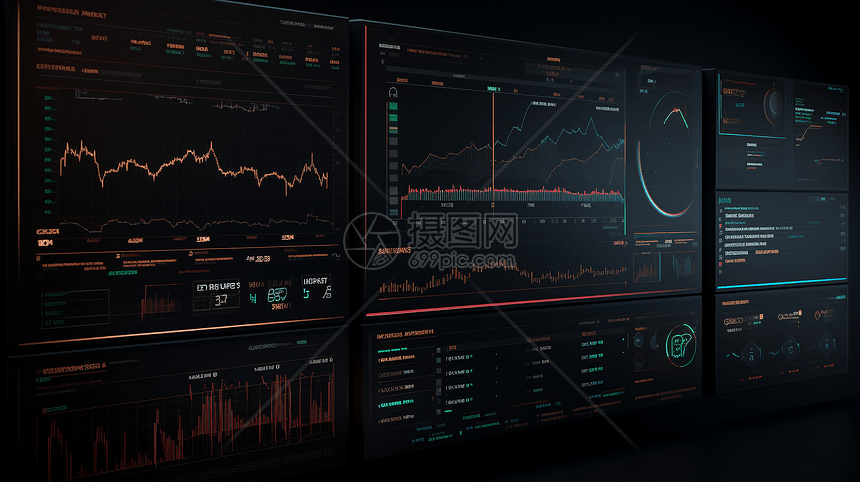 金融交易界面的概念图图片