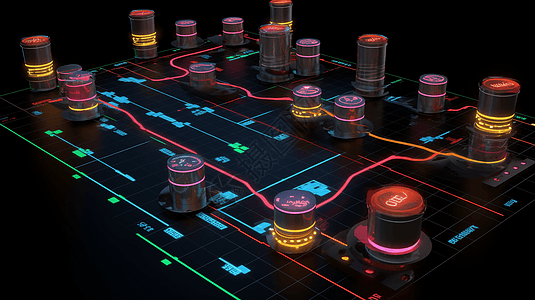 交易警报系统的3D概念图图片