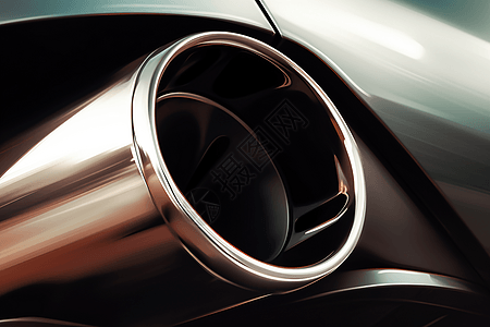 汽车排气消声器3D概念图图片