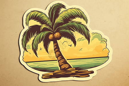 棕榈树贴纸图片