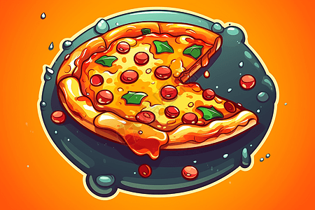 一个美味的披萨图片