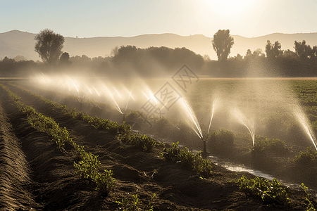 农田全自动灌溉背景图片