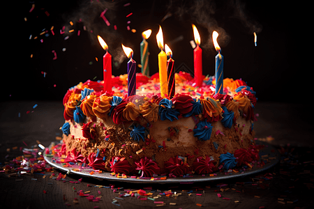 生日蛋糕特写图图片