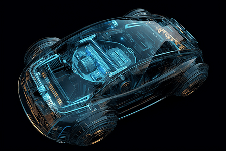 科幻风透明汽车高清图片