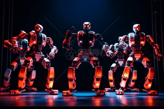 一群在跳舞的机器人图片