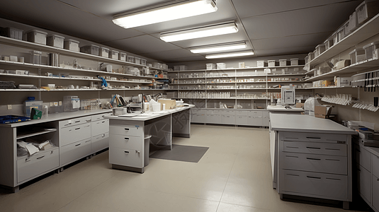 整洁的医疗用品供应室背景图片