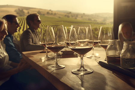 红酒酿制葡萄园种植酒庄品尝红酒背景