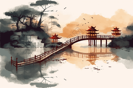 中国传统桥梁建筑图片