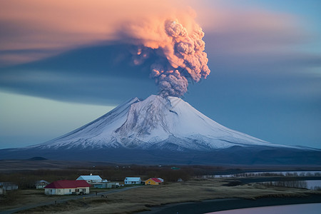 火山灰火山爆发背景