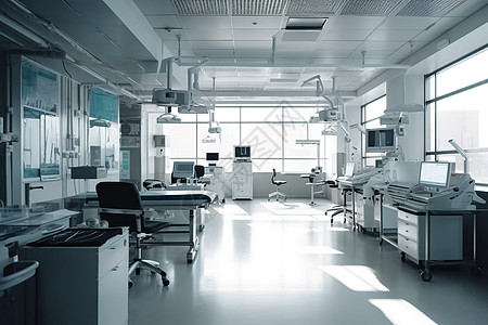 医院病房里的医疗器械背景图片