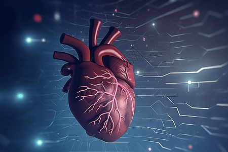 人类心脏模型背景图片