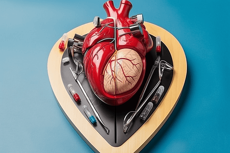 医学教育解剖心脏3D模型高清图片