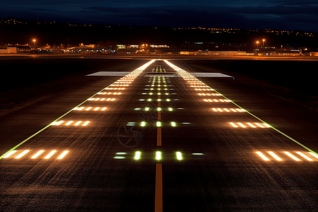 首都新机场夜间新机场跑道图背景