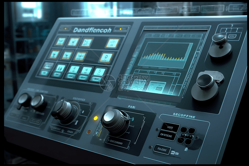 工厂大型设备控制面板图片