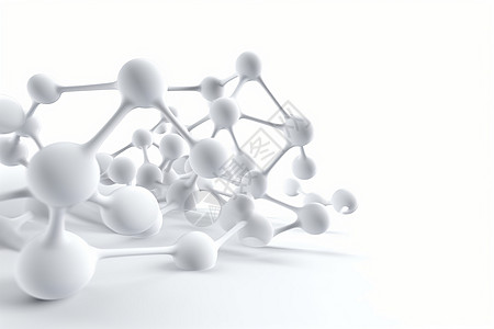 抽象3d分子医学白色背景图片