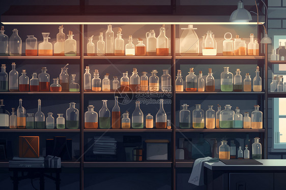 化学实验室的器皿图片