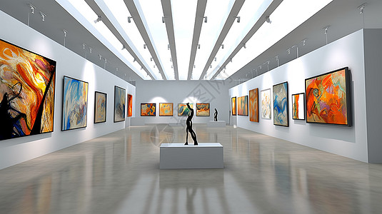 画廊的现代艺术区图片