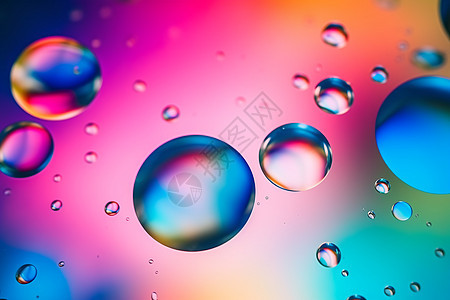 抽象的彩色泡泡背景图片