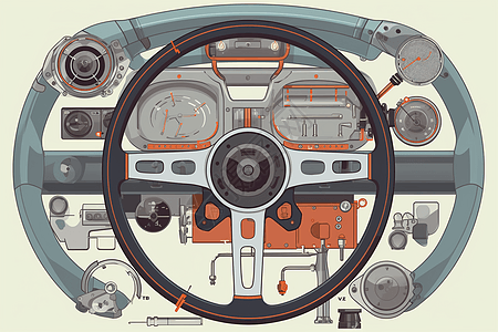 汽车方向盘图片