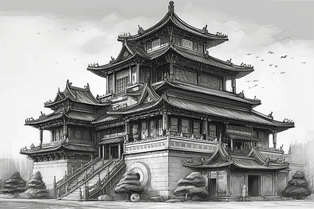 一座中国宫殿图片
