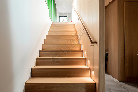 现代住宅木制楼梯图片