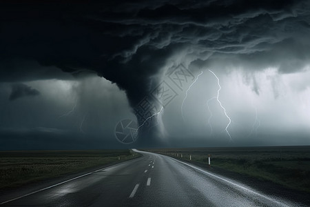 暴风雨中的龙卷风背景图片
