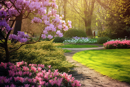 春天美丽的花园图片