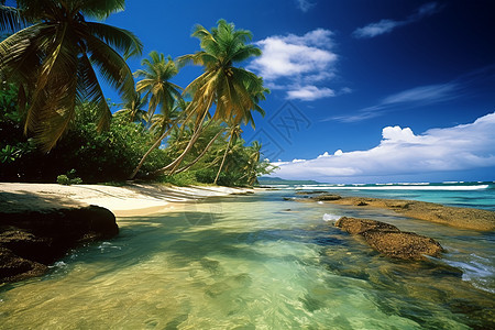 热带海边沙滩图片